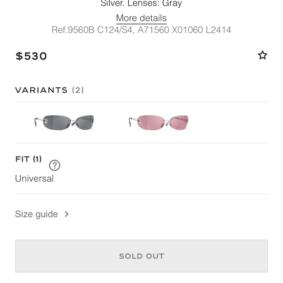 RECTANGLE SUNGLASSES:CHANEL NEW23/24 - Coco Neige Sunglasses: Crystal CC Rimless